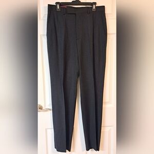 Public Notices Black Pinstripe Dress Pants